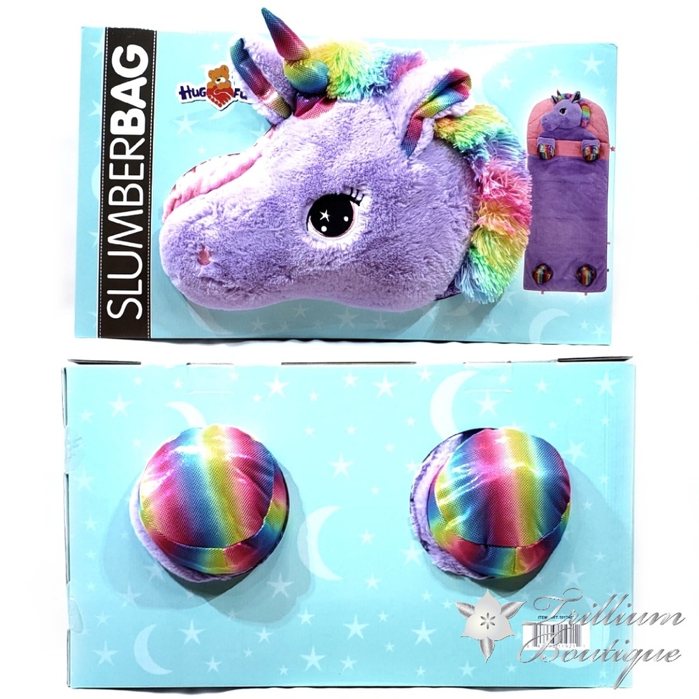 Hugfun Unicorn Kids Slumber Bag Rainbow 66"×28" - Picture 1 of 5